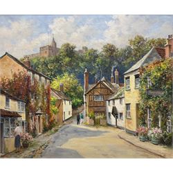Francis G Trott (British fl.1935-1960): 'Castle Hill - Dunster Somerset', signed, titled and dated 1955 verso 50cm x 60cm