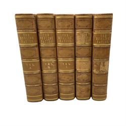 G G Cunningham (Ed) 'The English Nation'  published in five volumes by Fullarton with library stamp of Geo. Blakey 1886 in half calf and green boards
