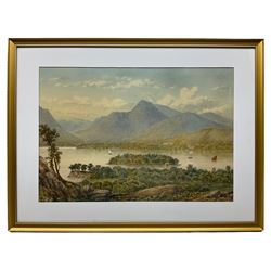 William Taylor Longmire (British 1841-1914): Derwent Water, watercolour signed and dated 1889, 35cm x 51cm