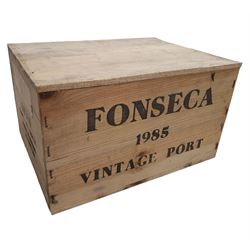 Fonseca 1985 vintage port, 75cl, twelve bottles, in original wooden crate