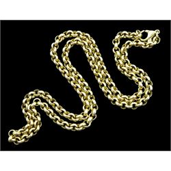 9ct gold belcher link necklace, hallmarked 