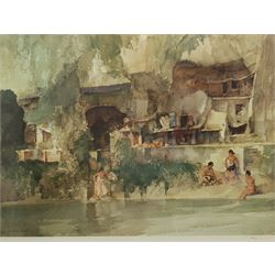 After Sir William Russell Flint (Scottish 1880-1969): 'La Belle Poseuse Nerac' and 'In Sunny Perigord', pair limited edition colour prints no.746/850 and 168/850 respectively, with blindstamps 53cm x 69cm (2)