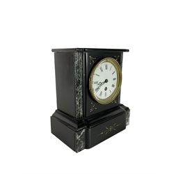 French - 19th century 8-day timepiece mantle clock. No pendulum.