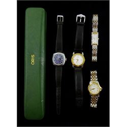 Tissot Seastar and Tissot PR 100 ladies quartz wristwatches, Maurice Lacroix stainless steel quartz wristwatch and a Oris manual wind ladies wristwatch (4)