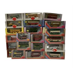 Thirty-one Exclusive First Editions 1:76 scale diecast buses, coaches and commercials including The Routemaster Series, boxed (31)