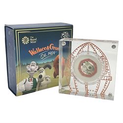 The Royal Mint United Kingdom 2019 'Wallace and Gromit' silver proof fifty pence coin, cased with certificate